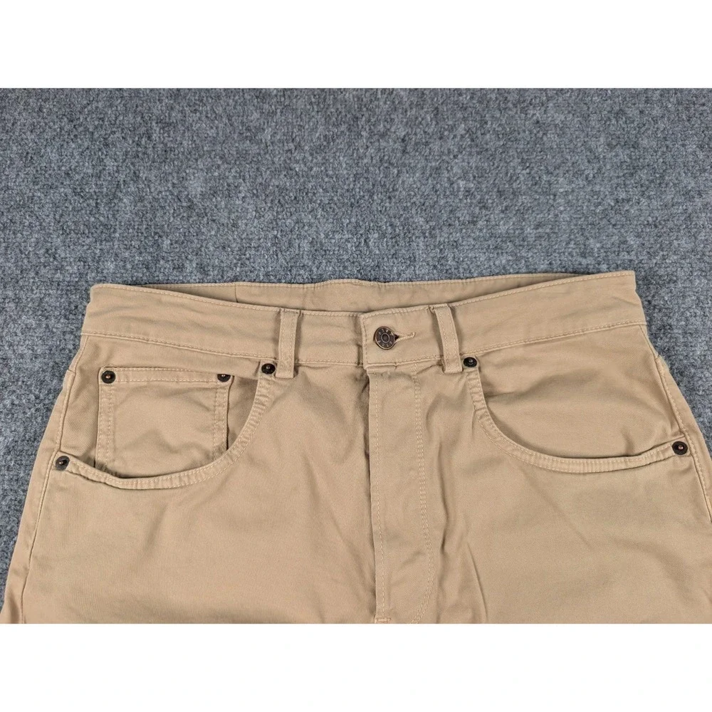 6397 Shorty Chino Pants Unisex 30 Khaki Stretch Casual Button Fly Made In‎ Italy